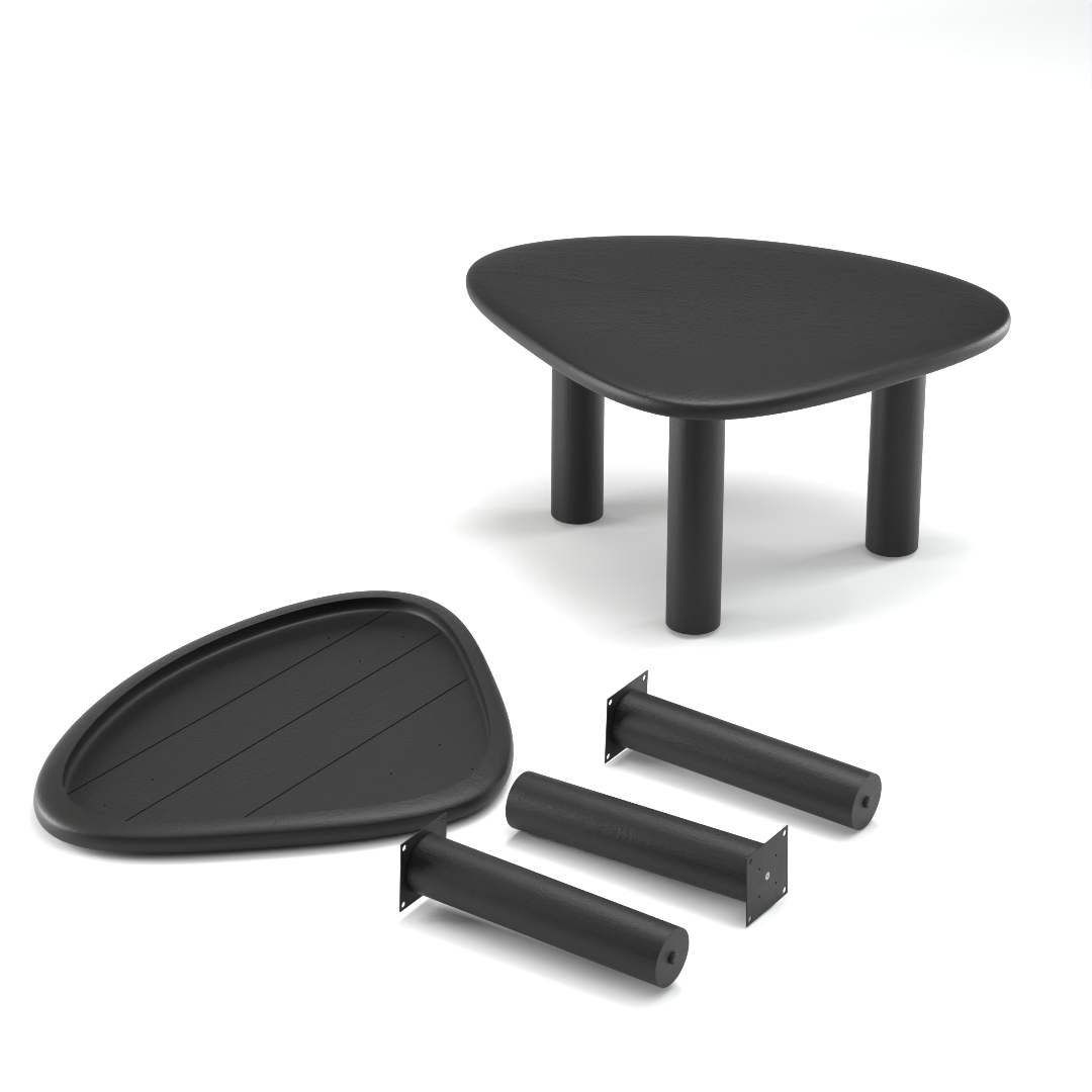 Pebble Nested Coffee Table Set  - Mango Black