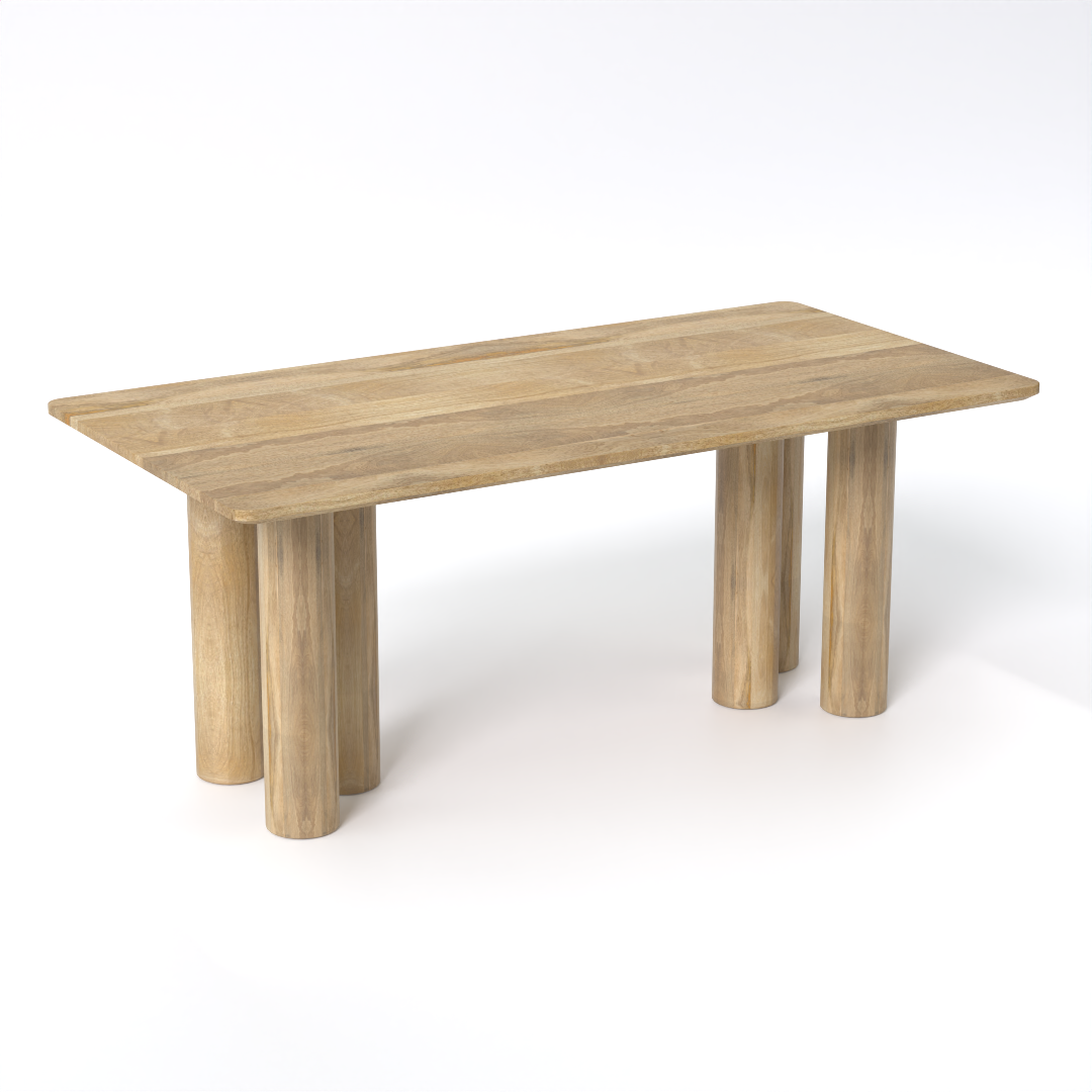 Gaia Dining Table (Mango Wood - Natural Finish)