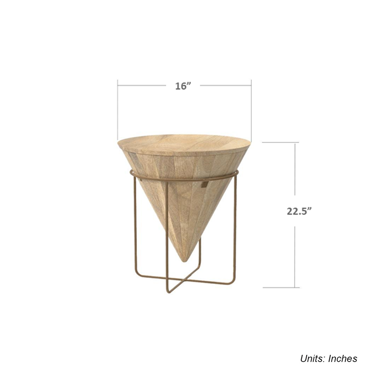 Solara Mango Wood End Table
