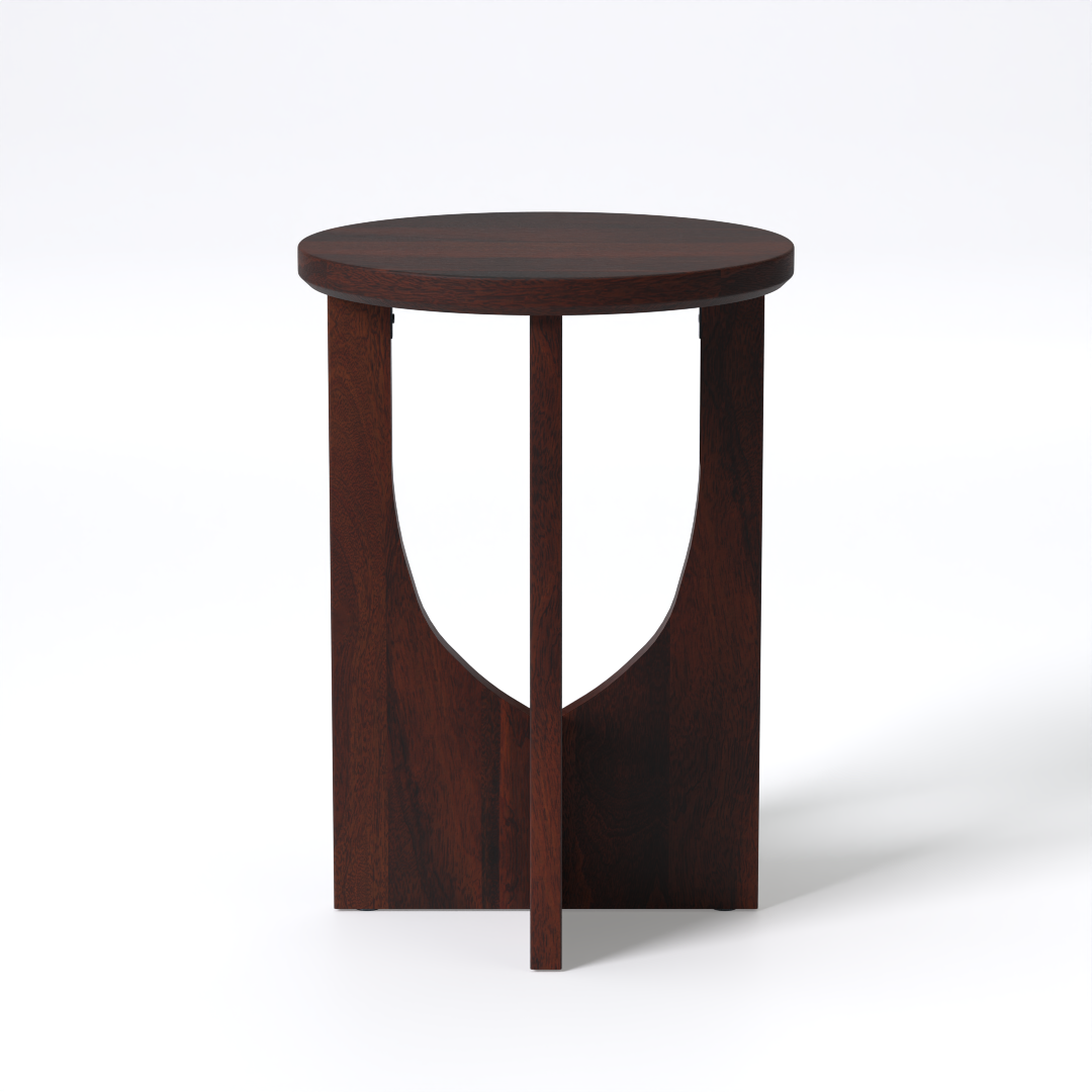 Stupa End Table (Mango wood - Walnut Finish)
