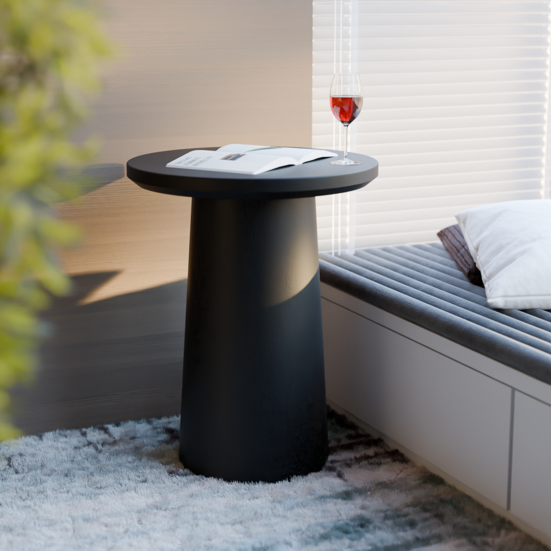 Obsidian End Table - Mango Black