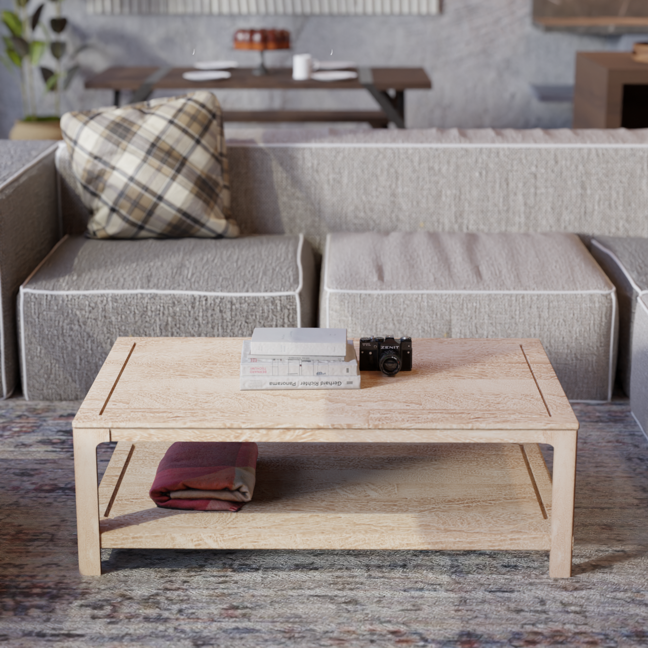 Driftwood Coffee Table - Mango Greige (Sandblasted)