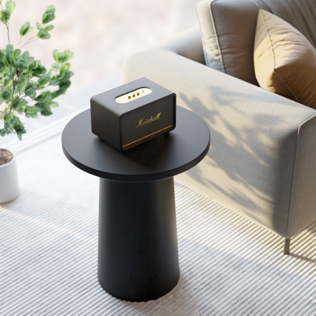 Obsidian End Table - Mango Black