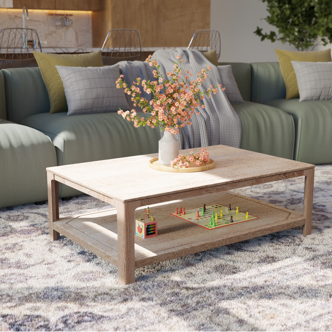 Driftwood Coffee Table - Mango Greige (Sandblasted)