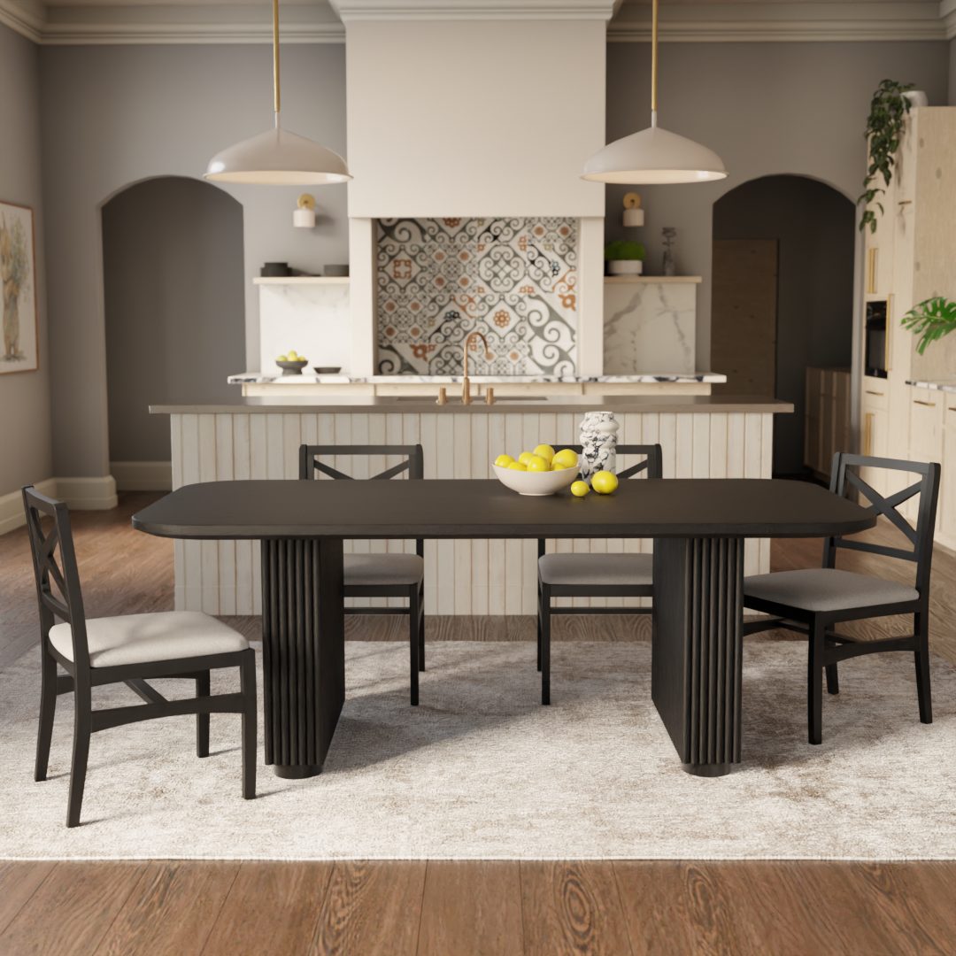 Arcadia Dining Table (Mango Wood - Black Finish) – Relso