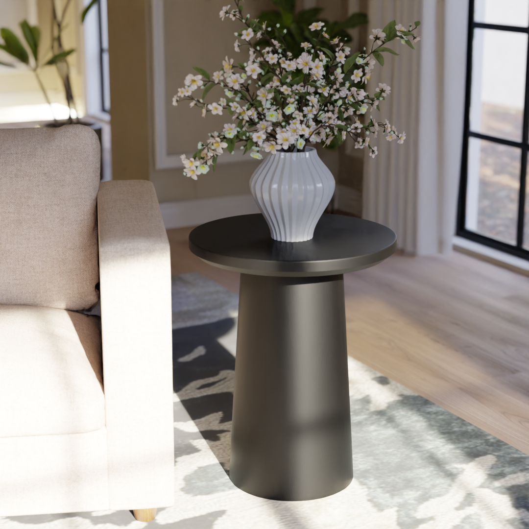 Obsidian End Table - Mango Black