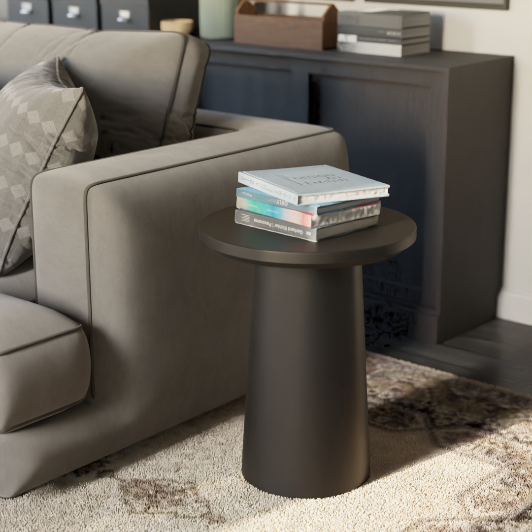 Obsidian End Table - Mango Black