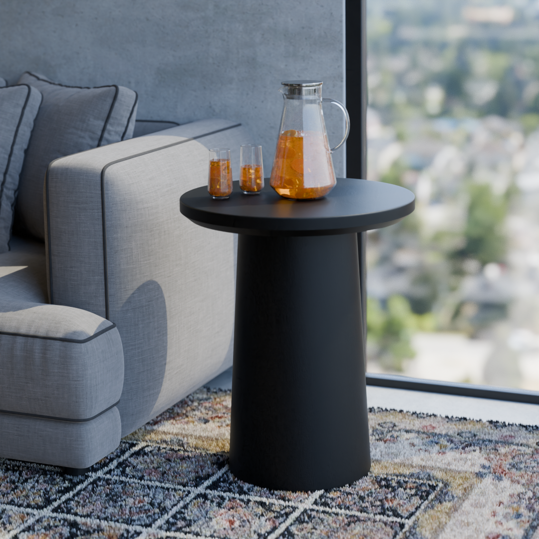 Obsidian End Table - Mango Black