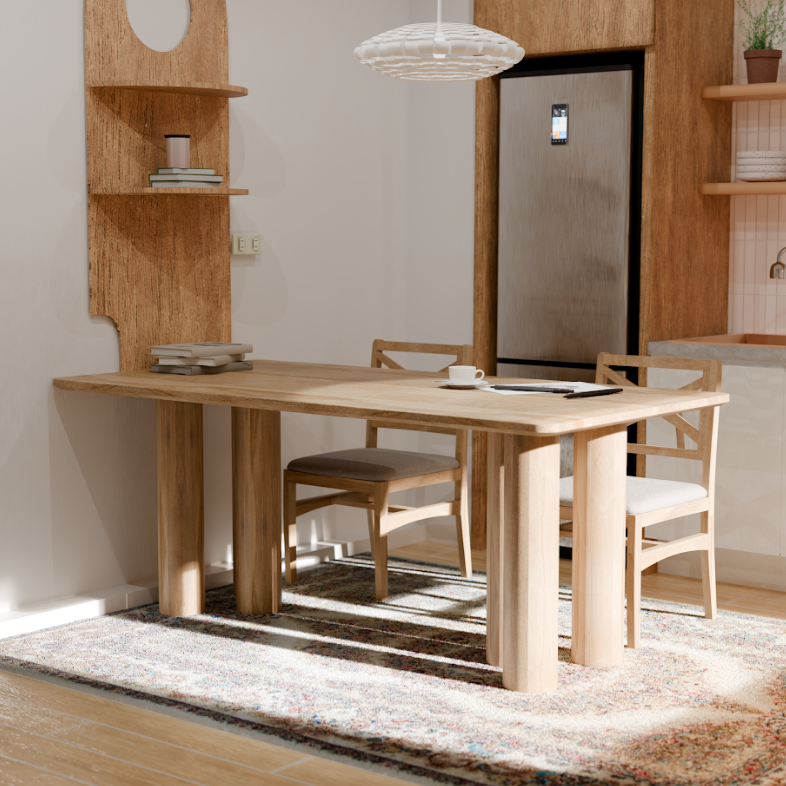 Gaia Dining Table (Mango Wood - Natural Finish)