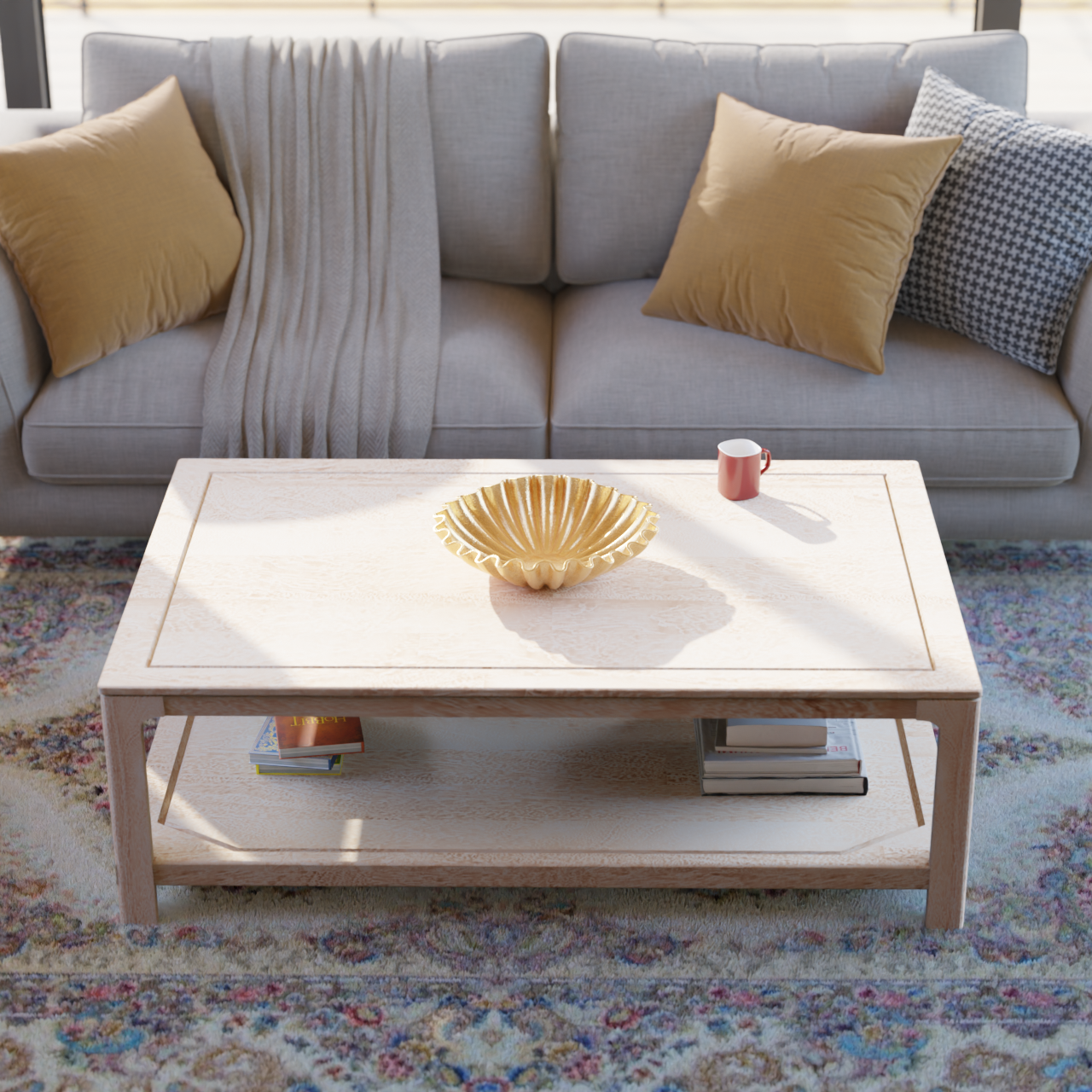 Driftwood Coffee Table - Mango Greige (Sandblasted)