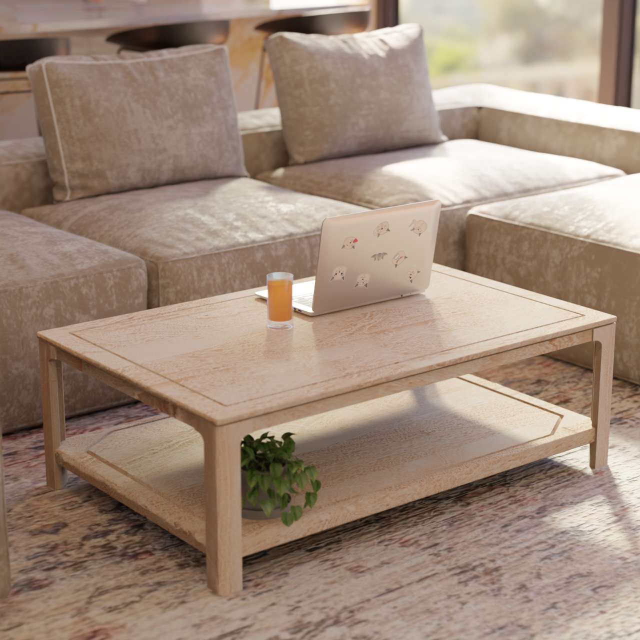 Driftwood Coffee Table - Mango Greige (Sandblasted)