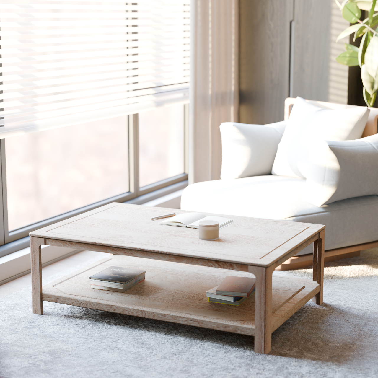 Driftwood Coffee Table - Mango Greige (Sandblasted)