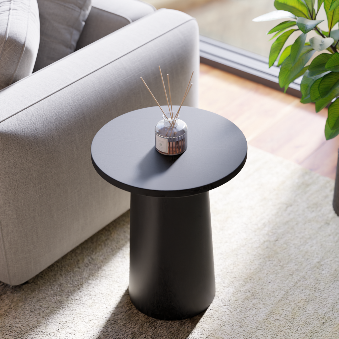 Obsidian End Table - Mango Black