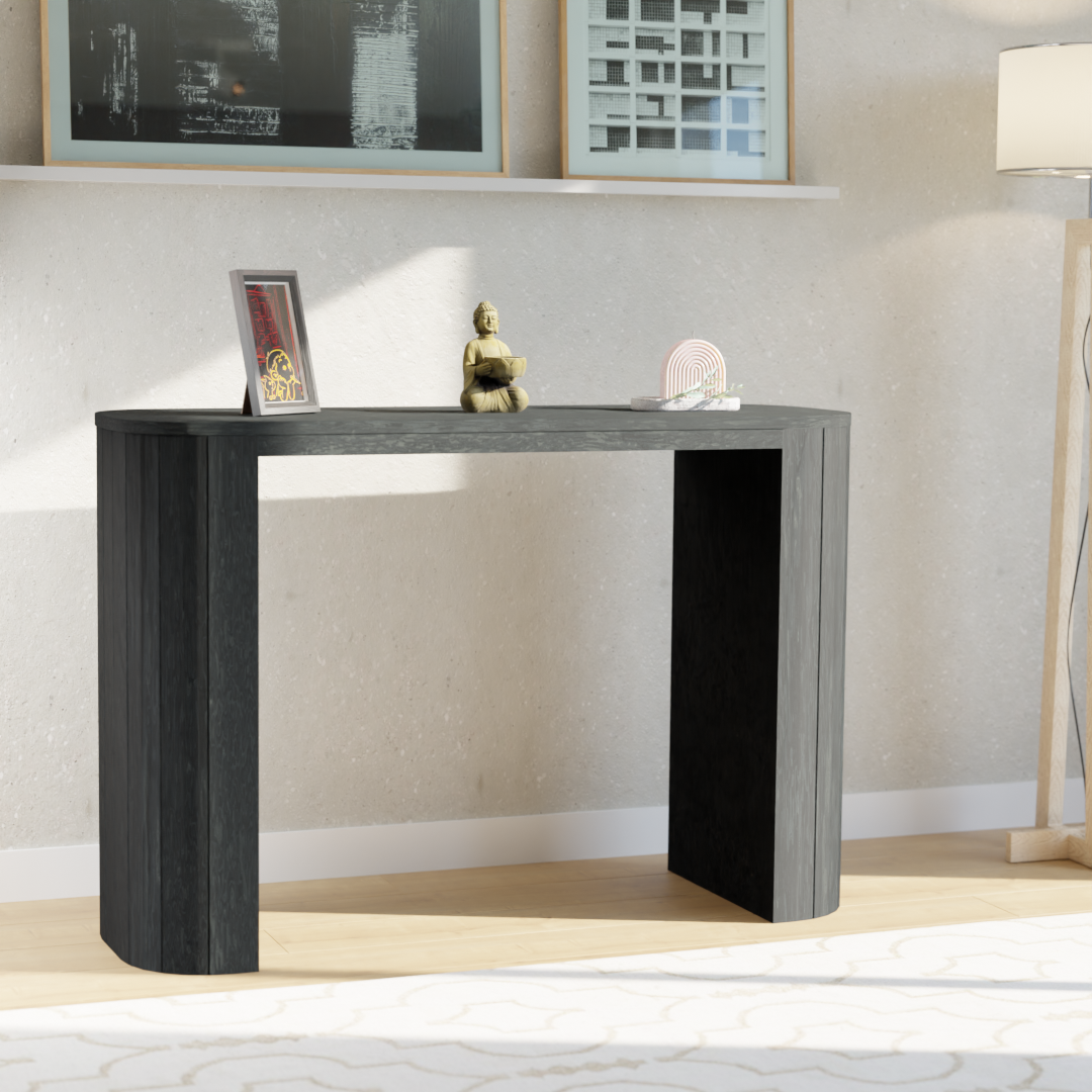 Arkos Console Table - Mango Black (Sandblasted)