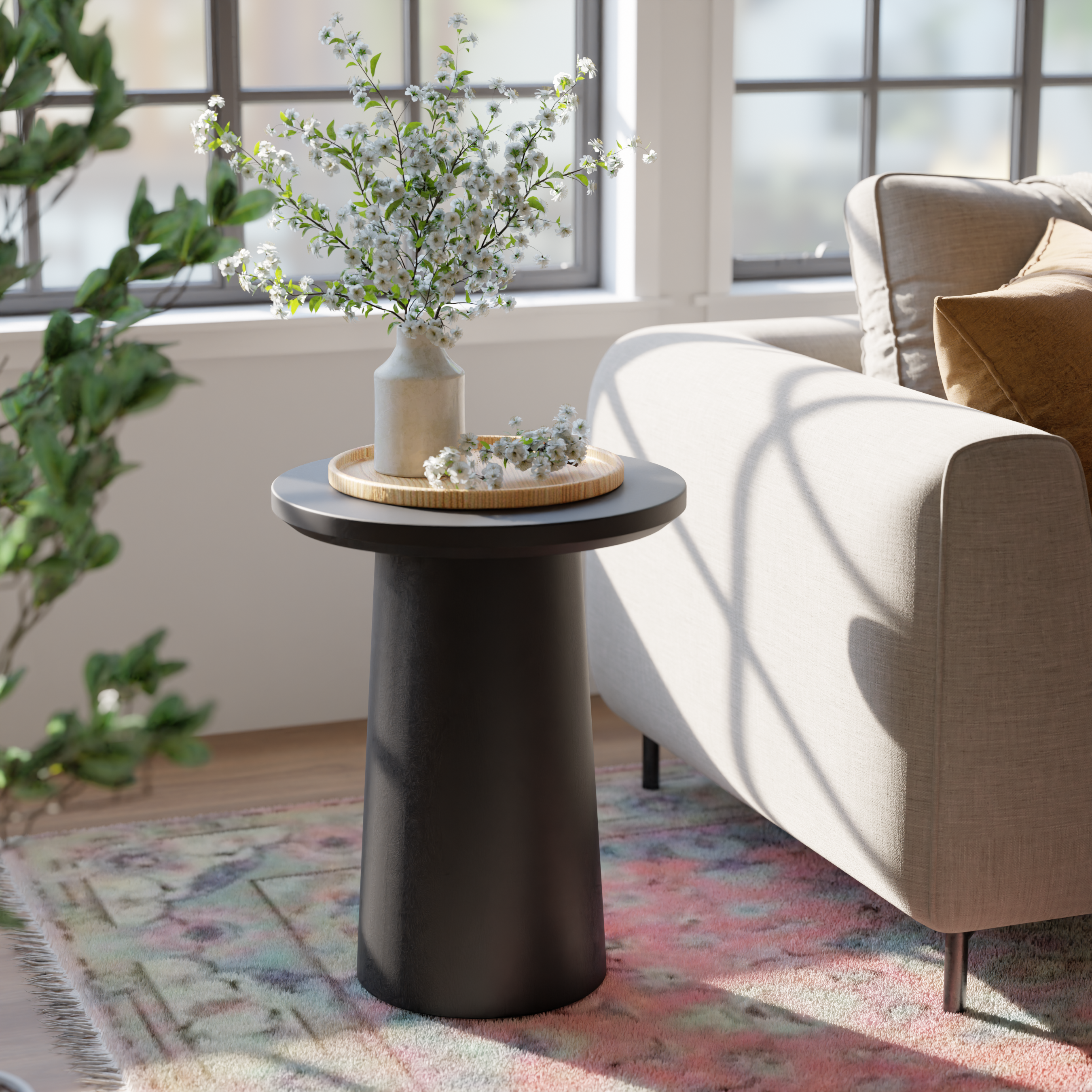 Obsidian End Table - Mango Black