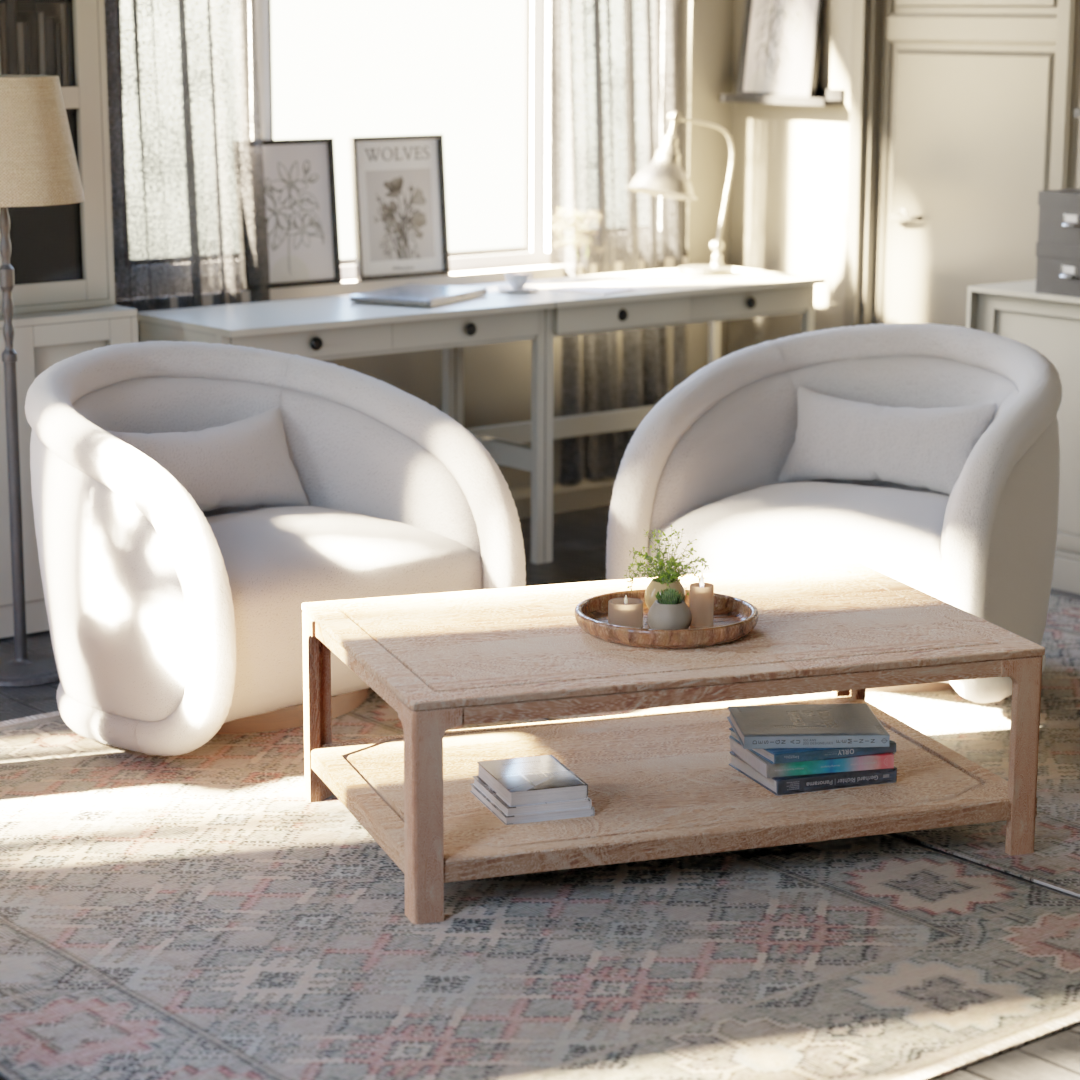 Driftwood Coffee Table - Mango Greige (Sandblasted)