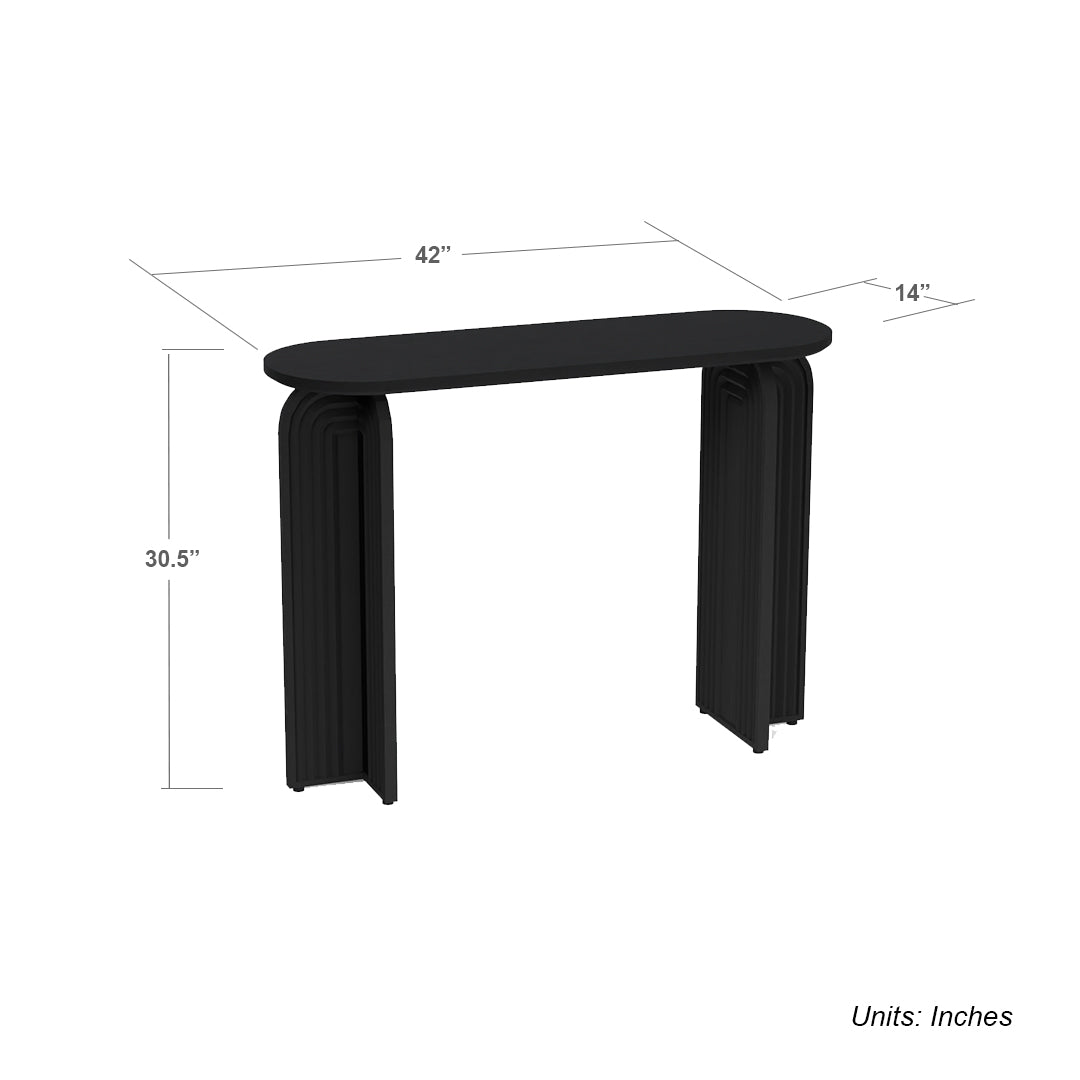 Charon Console Table - Mango Black